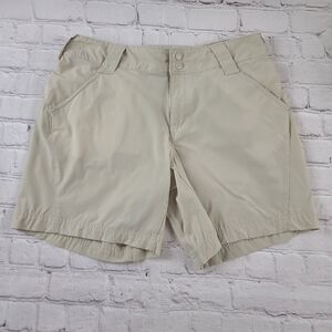 Columbia Womens 10 PFG Fishing Omni Shade Quick Dry Shorts Tan